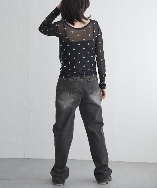 VENCEEXCHANGE（ヴァンスエクスチェンジ）の「シアーフラワーフロッキープルオーバー（Tシャツ/カットソー・レディース・ブラック/アイボリー/グレー・FREE）」の19枚目の写真