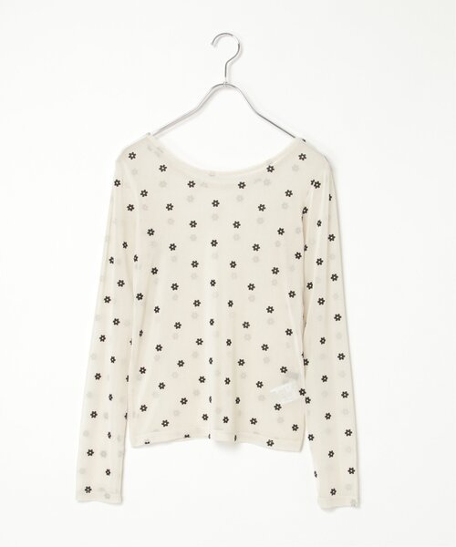 VENCEEXCHANGE（ヴァンスエクスチェンジ）の「シアーフラワーフロッキープルオーバー（Tシャツ/カットソー・レディース・ブラック/アイボリー/グレー・FREE）」の21枚目の写真