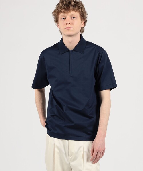 TOMORROWLAND （トゥモローランド）の「コットンポリエステル ストレッチツイル ジップアップポロシャツ（ポロシャツ・メンズ・キャメル/ネイビー/チャコールグレー・L/M/S）」の4枚目の写真