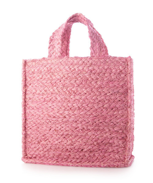 kakatoo（カカトゥ）の「カカトゥ kakatoo / ラフィアスクエアトートバッグ（かごバッグ・レディース・ベージュ/ピンク/グリーン・FREE）」の7枚目の写真