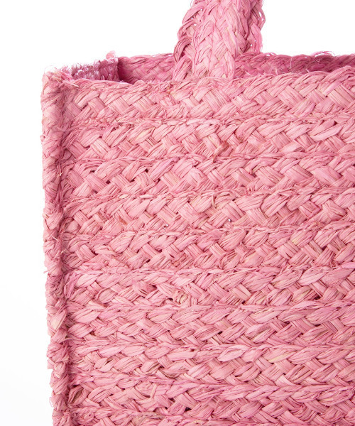 kakatoo（カカトゥ）の「カカトゥ kakatoo / ラフィアスクエアトートバッグ（かごバッグ・レディース・ベージュ/ピンク/グリーン・FREE）」の10枚目の写真