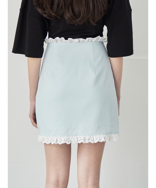 Lace trimming mini skirt（スカート）｜etre loin（エトルワン