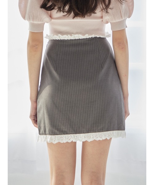 etre loin（エトルワン）の「Lace trimming mini skirt（スカート・レディース・グレー/ブラック/ミント・M）」の21枚目の写真