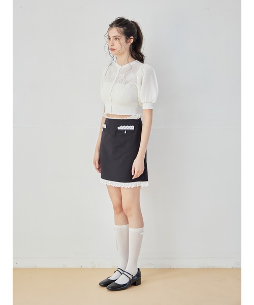 LE SSERAFIMサクラ着用 スカート[AVANDRESS] CARGO MINI SKIRT Lace trimming mini skirt（スカート）｜etre loin（エトルワン