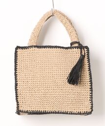 and it_ | タッセル付き縁取りペーパーカゴバッグ(かごバッグ)