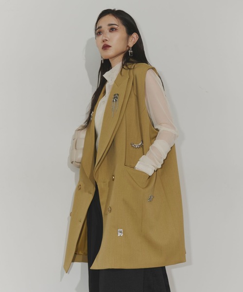 トップス Chris TROIS. Collected Bijoux vest Chris TROIS.（クリストロワ）の「Collected Bijoux vest（ベスト
