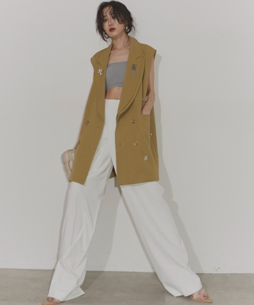 新品】Chris TROIS. Collected Bijoux vest