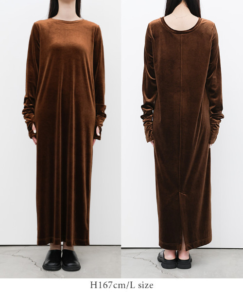 select MOCA by son(セレクトモカバイソン)の「フィンガースリーブベロアロングワンピ―ス【by SON】(ワンピース・レディース・ブラック/ブラウン・MEDIUM/LARGE/LT)」の15枚目の写真
