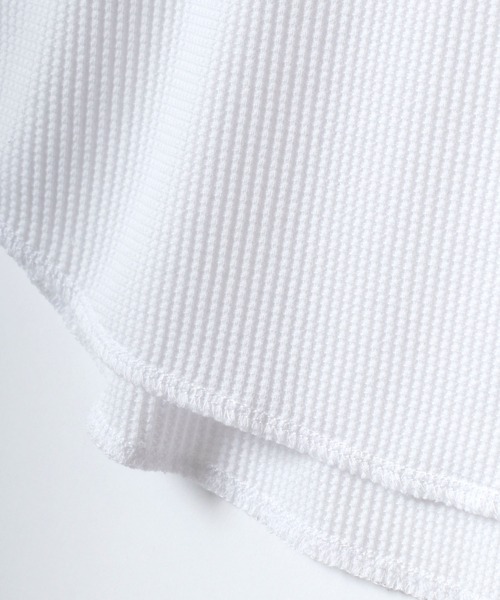 ANPAS（アンパス）の「Waffle Roundhem layered tank top/ワッフルタンクトップ レディース メンズ レイヤード ラウンドヘム（タンクトップ・メンズ・ブラック/ホワイト・M/L）」の5枚目の写真