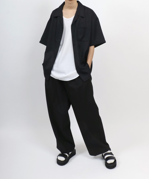 ANPAS（アンパス）の「Waffle Roundhem layered tank top/ワッフルタンクトップ レディース メンズ レイヤード ラウンドヘム（タンクトップ・メンズ・ブラック/ホワイト・M/L）」の10枚目の写真