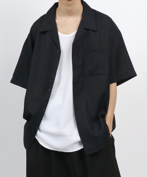 ANPAS（アンパス）の「Waffle Roundhem layered tank top/ワッフルタンクトップ レディース メンズ レイヤード ラウンドヘム（タンクトップ・メンズ・ブラック/ホワイト・M/L）」の19枚目の写真