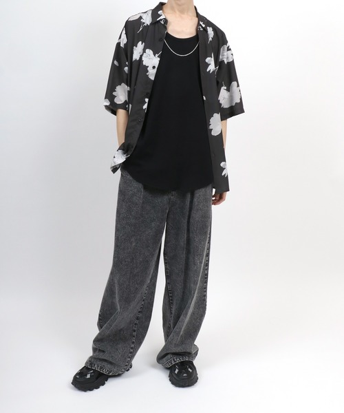 ANPAS（アンパス）の「Waffle Roundhem layered tank top/ワッフルタンクトップ レディース メンズ レイヤード ラウンドヘム（タンクトップ・メンズ・ブラック/ホワイト・M/L）」の11枚目の写真