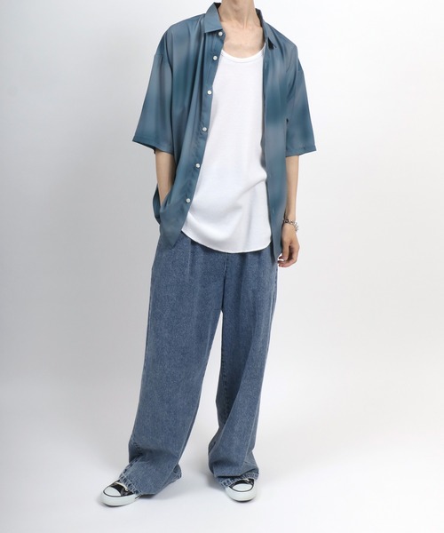 ANPAS（アンパス）の「Waffle Roundhem layered tank top/ワッフルタンクトップ レディース メンズ レイヤード ラウンドヘム（タンクトップ・メンズ・ブラック/ホワイト・M/L）」の7枚目の写真