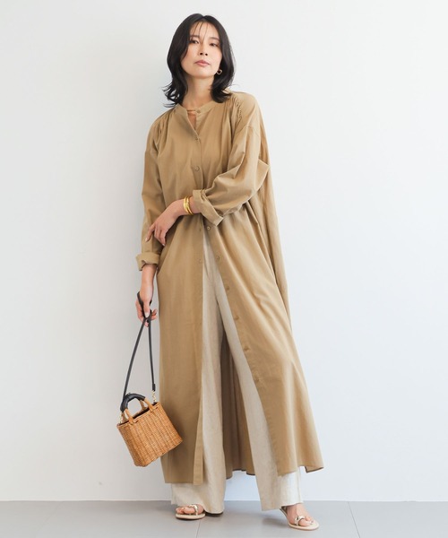 BARNYARDSTORM（バンヤードストーム）の「BARNYARDSTORM /　バックスリットロングシャツワンピース（ワンピース・レディース・ブラック/ベージュ・S/M）」の22枚目の写真