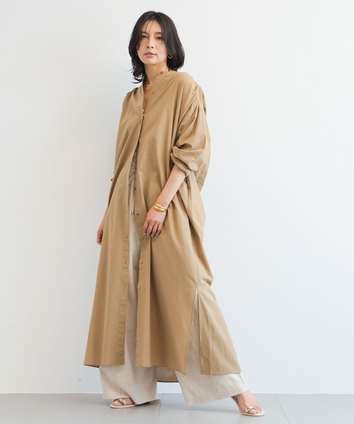 BARNYARDSTORM（バンヤードストーム）の「BARNYARDSTORM /　バックスリットロングシャツワンピース（ワンピース・レディース・ブラック/ベージュ・S/M）」の20枚目の写真