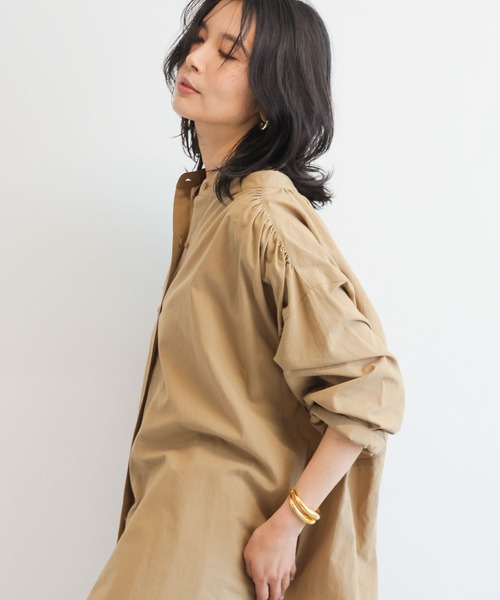 BARNYARDSTORM（バンヤードストーム）の「BARNYARDSTORM /　バックスリットロングシャツワンピース（ワンピース・レディース・ブラック/ベージュ・S/M）」の19枚目の写真