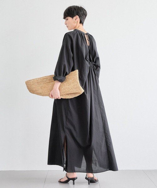 BARNYARDSTORM（バンヤードストーム）の「BARNYARDSTORM /　バックスリットロングシャツワンピース（ワンピース・レディース・ブラック/ベージュ・S/M）」の16枚目の写真