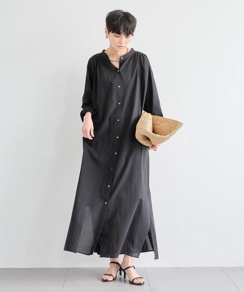 BARNYARDSTORM（バンヤードストーム）の「BARNYARDSTORM /　バックスリットロングシャツワンピース（ワンピース・レディース・ブラック/ベージュ・S/M）」の15枚目の写真