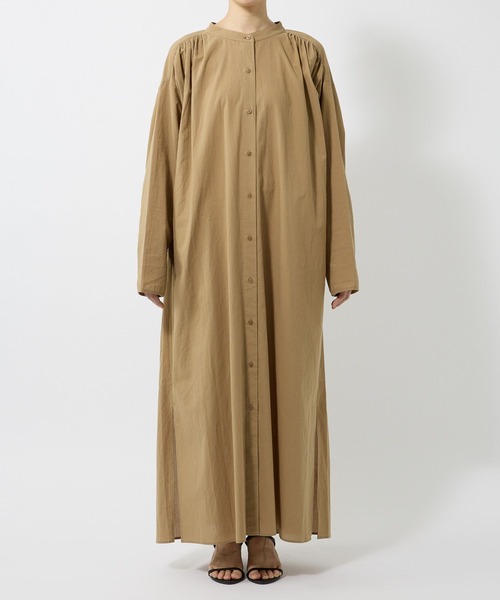 BARNYARDSTORM（バンヤードストーム）の「BARNYARDSTORM /　バックスリットロングシャツワンピース（ワンピース・レディース・ブラック/ベージュ・S/M）」の12枚目の写真