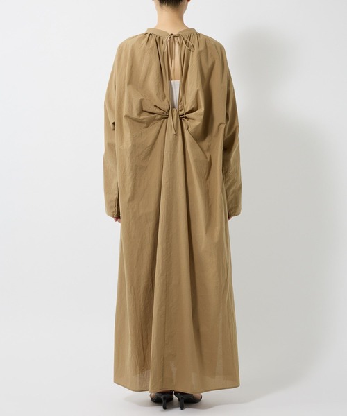 BARNYARDSTORM（バンヤードストーム）の「BARNYARDSTORM /　バックスリットロングシャツワンピース（ワンピース・レディース・ブラック/ベージュ・S/M）」の10枚目の写真