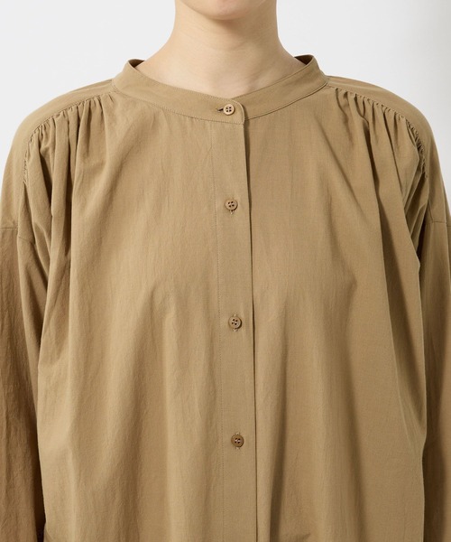 BARNYARDSTORM（バンヤードストーム）の「BARNYARDSTORM /　バックスリットロングシャツワンピース（ワンピース・レディース・ブラック/ベージュ・S/M）」の9枚目の写真