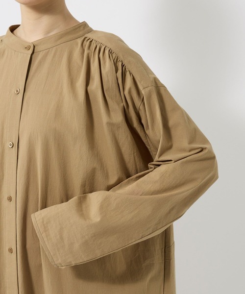 BARNYARDSTORM（バンヤードストーム）の「BARNYARDSTORM /　バックスリットロングシャツワンピース（ワンピース・レディース・ブラック/ベージュ・S/M）」の7枚目の写真