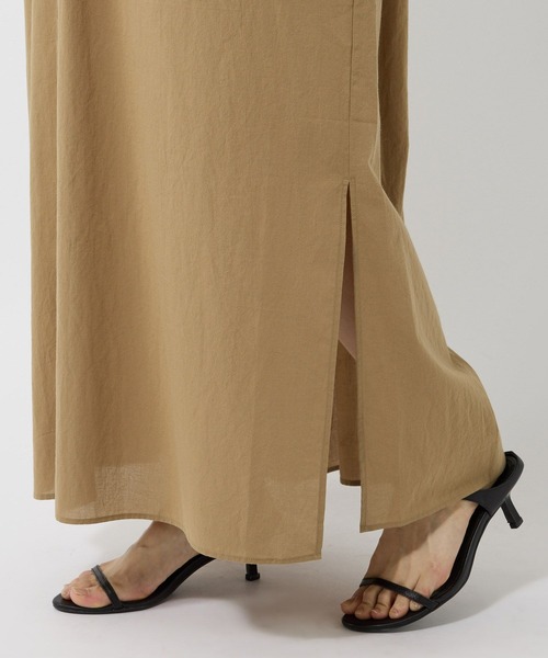 BARNYARDSTORM（バンヤードストーム）の「BARNYARDSTORM /　バックスリットロングシャツワンピース（ワンピース・レディース・ブラック/ベージュ・S/M）」の5枚目の写真