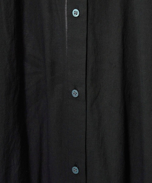 BARNYARDSTORM（バンヤードストーム）の「BARNYARDSTORM /　バックスリットロングシャツワンピース（ワンピース・レディース・ブラック/ベージュ・S/M）」の3枚目の写真