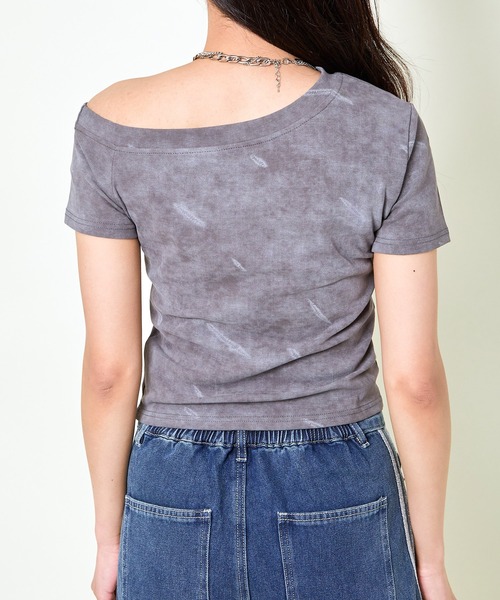 GORGE(ゴージ)の「《デニムワッペン×オフショル》レディース カットソー Tシャツ こなれカジュアル 春夏秋(Tシャツ/カットソー・レディース・チャコール/ピンク/オフホワイト・F)」の21枚目の写真