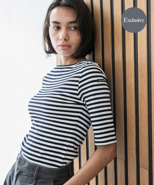 セール】『別注』Le minor×UR Rib short sleeve t-shirts（T