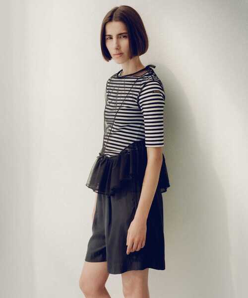 Le Minor(ルミノア)の「『別注』Le minor×UR Rib short sleeve t-shirts(Tシャツ/カットソー・レディース・その他1/ブラック・FREE)」の15枚目の写真