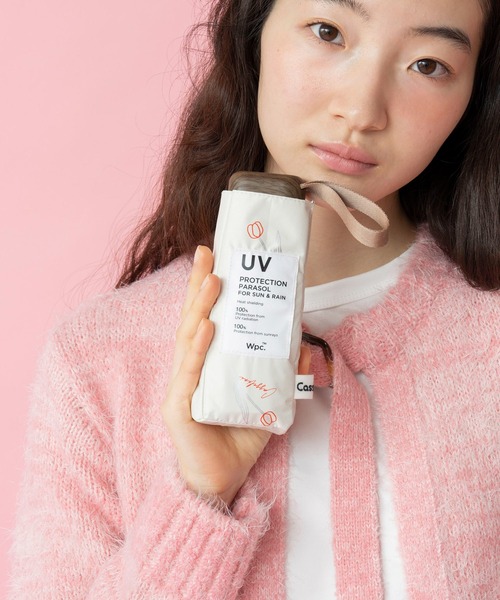 Casselini(キャセリーニ)の「Casselini(キャセリーニ)【Wpc. × Casselini】完全遮光 晴雨兼用チューリップ柄折りたたみ傘(折りたたみ傘・レディース・ホワイト/イエロー/ネイビー・FREE)」の5枚目の写真