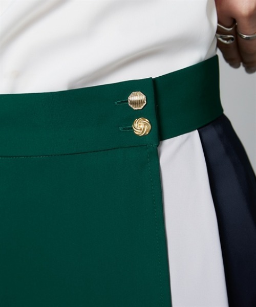 Soiunique（スワユニーク）の「配色カラーパターンイレギュラーヘムスカート　［Soiunique］（スカート・レディース・ブラック系/グリーン系・LL/M/L）」の20枚目の写真