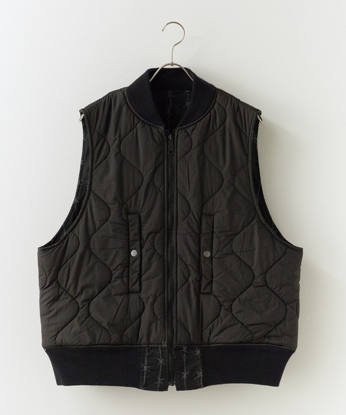 made in standard (メイドインスタンダード)の「MADE IN STANDARD / メイドインスタンダード MA-1 VEST REVERSIBLE ベスト メンズ 秋物 秋服 2026年秋冬 冬服(ダウンベスト・メンズ・ブラック/グレー・L/M)」の2枚目の写真