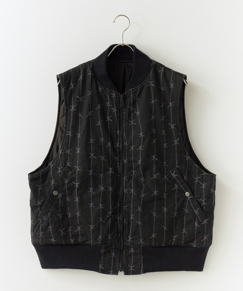 made in standard (メイドインスタンダード)の「MADE IN STANDARD / メイドインスタンダード MA-1 VEST REVERSIBLE ベスト メンズ 秋物 秋服 2026年秋冬 冬服(ダウンベスト・メンズ・ブラック/グレー・L/M)」の3枚目の写真