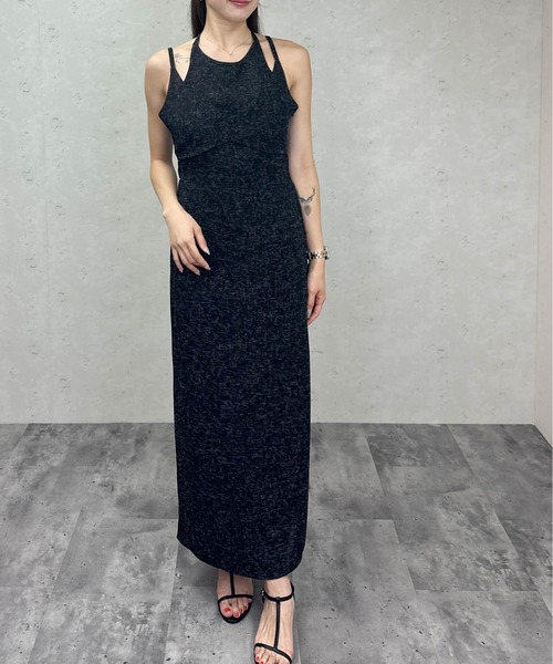 Per sist ence（パーシエンス）の「ツイードタイトキャミワンピース / ロングワンピース（ワンピース・レディース・アイボリー/ブラック/グレー/ブラウン・ONE SIZE）」の10枚目の写真