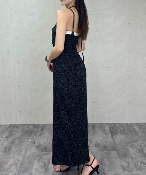 Per sist ence（パーシエンス）の「ツイードタイトキャミワンピース / ロングワンピース（ワンピース・レディース・アイボリー/ブラック/グレー/ブラウン・ONE SIZE）」の8枚目の写真