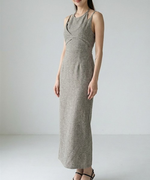 Per sist ence（パーシエンス）の「ツイードタイトキャミワンピース / ロングワンピース（ワンピース・レディース・アイボリー/ブラック/グレー/ブラウン・ONE SIZE）」の15枚目の写真