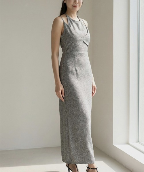 Per sist ence（パーシエンス）の「ツイードタイトキャミワンピース / ロングワンピース（ワンピース・レディース・アイボリー/ブラック/グレー/ブラウン・ONE SIZE）」の17枚目の写真
