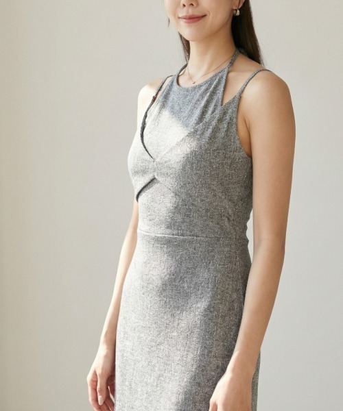 Per sist ence（パーシエンス）の「ツイードタイトキャミワンピース / ロングワンピース（ワンピース・レディース・アイボリー/ブラック/グレー/ブラウン・ONE SIZE）」の18枚目の写真