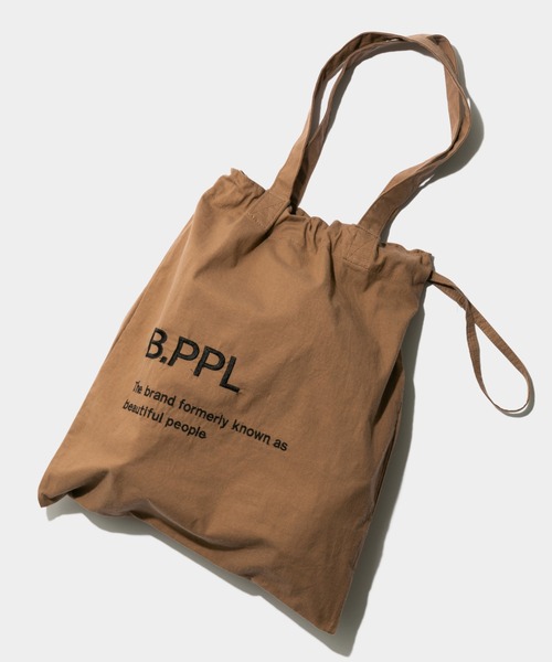 beautiful people（ビューティフルピープル）の「B.PPL gathering     tote bag（トートバッグ・レディース・チャコール/ベージュ/サンドベージュ/ブラウン・FREE）」の4枚目の写真