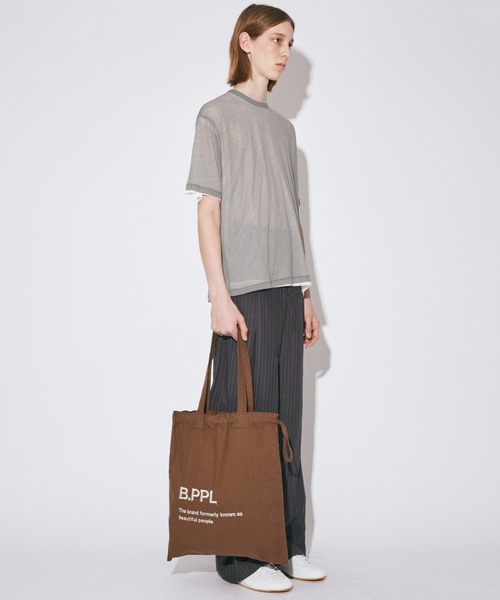 beautiful people（ビューティフルピープル）の「B.PPL gathering     tote bag（トートバッグ・レディース・チャコール/ベージュ/サンドベージュ/ブラウン・FREE）」の16枚目の写真