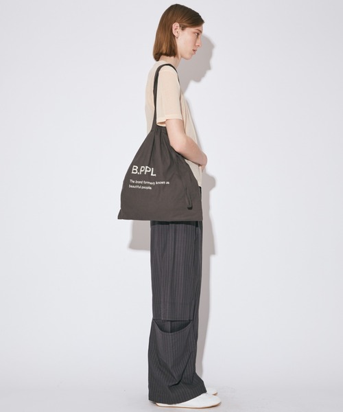 beautiful people（ビューティフルピープル）の「B.PPL gathering     tote bag（トートバッグ・レディース・チャコール/ベージュ/サンドベージュ/ブラウン・FREE）」の17枚目の写真