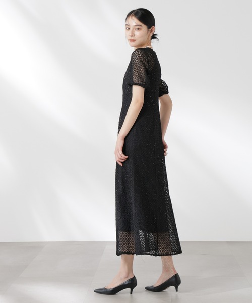 kaene(カエン)の「kaene/スパンコールレースドレス(ドレス・レディース・ブラック/サックスブルー・S/XS)」の8枚目の写真