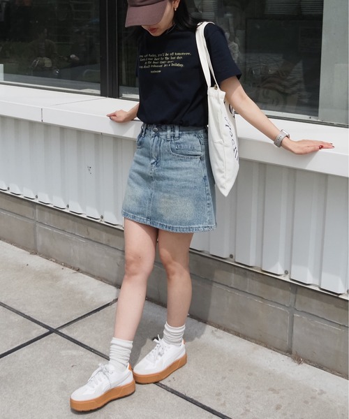 &soiree(アンドソワレ)の「【&soiree】フロント刺繍2353Tシャツ(Tシャツ/カットソー・レディース・ホワイト/ピンク/ネイビー/スミクロ/ベージュ・FREE)」の19枚目の写真
