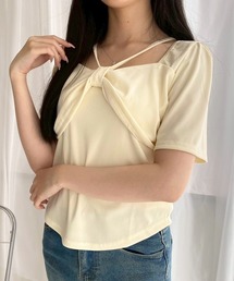 リボンモチーフ半袖Tシャツ