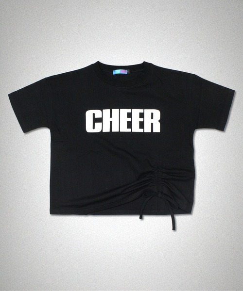 CHEER(チアー)の「アシンメトリーシャーリングデザイントップス(Tシャツ/カットソー・レディース・ホワイト/ブラック・S/M)」の6枚目の写真