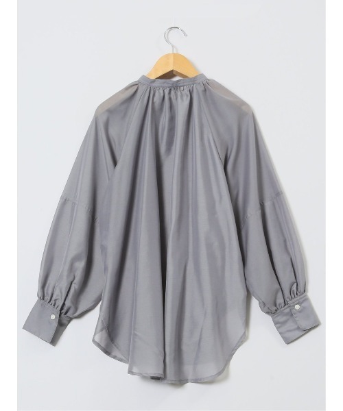 m.f.editorial（エムエフエディトリアル）の「【吸汗速乾 軽量】m.f.エディトリアルレディース ラグランギャザー シアー長袖シャツ（シャツ/ブラウス・レディース・ブラック/ピンク系その他/グレー系その他2・MEDIUM/LARGE）」の19枚目の写真