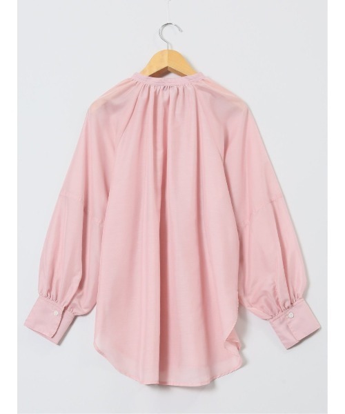 m.f.editorial（エムエフエディトリアル）の「【吸汗速乾 軽量】m.f.エディトリアルレディース ラグランギャザー シアー長袖シャツ（シャツ/ブラウス・レディース・ブラック/ピンク系その他/グレー系その他2・MEDIUM/LARGE）」の14枚目の写真