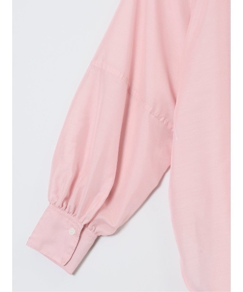 m.f.editorial（エムエフエディトリアル）の「【吸汗速乾 軽量】m.f.エディトリアルレディース ラグランギャザー シアー長袖シャツ（シャツ/ブラウス・レディース・ブラック/ピンク系その他/グレー系その他2・MEDIUM/LARGE）」の16枚目の写真